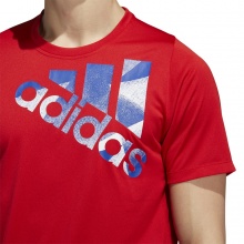 adidas T-shirt treningowy Tokyo Badge of Sport FreeLift czerwony męski